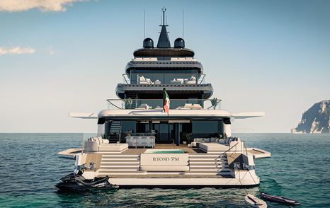 rendering of Benetti B.Yond 57M superyacht stern