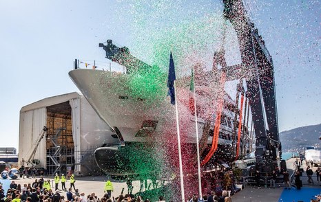 Baglietto superyacht Kinda II at launch