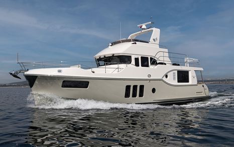 Nordhavn N51 motor yacht under way