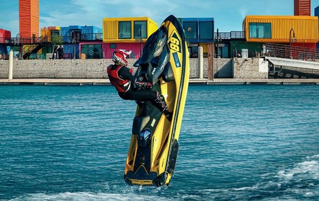 Jet Ski demonstration in action at the Qatar Boat Show