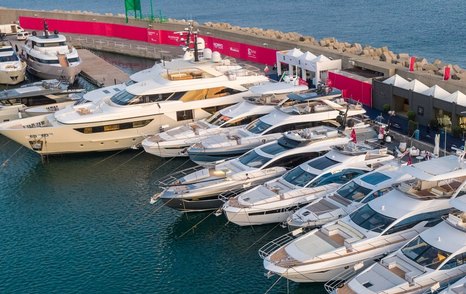 Motor yachts for sale berthed in Genoa