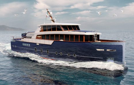 Picchiotti's Gentleman 24 motor yacht under way