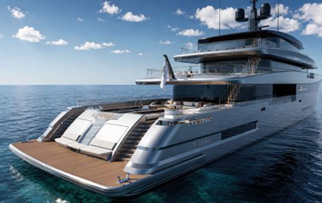Tureddi Yachts Stil Novo 52M yacht at anchor stern view 