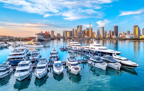 yacht marina provides protection and security