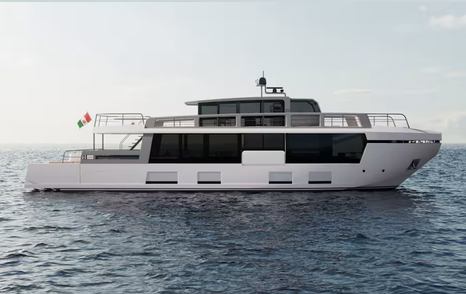 Rendering of Amer 10 superyacht