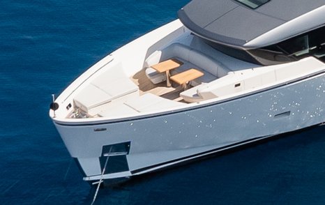  Sanlorenzo motor yacht Carra I at anchor foredeck view 