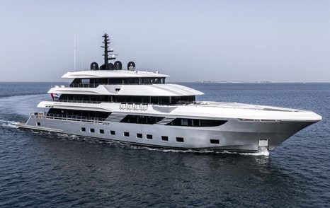  Majesty 175 superyacht underway side view 