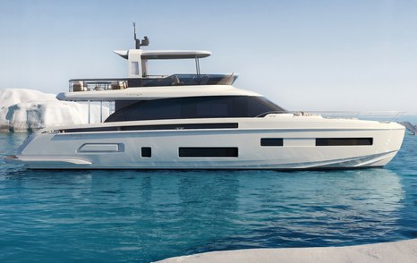 Rendering of Azimut Fly 70 motor yacht