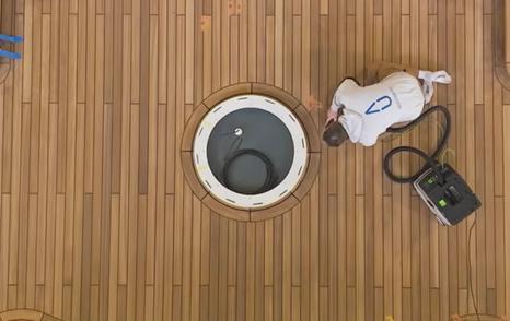 Lürssen superyacht Nixie construction of deck 
