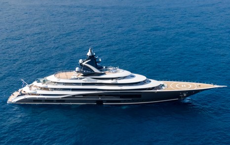 Lürssen superyacht Kismet at anchor side view 