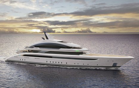 A render of Oceanco's superyacht concept Project VOLARE