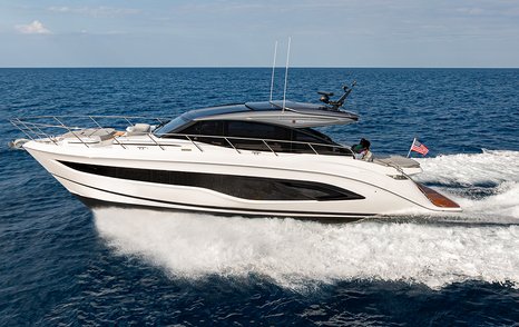Princess V55 motor yacht underway side profile