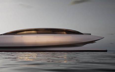 Oceanco superyacht Lily rendering side view 
