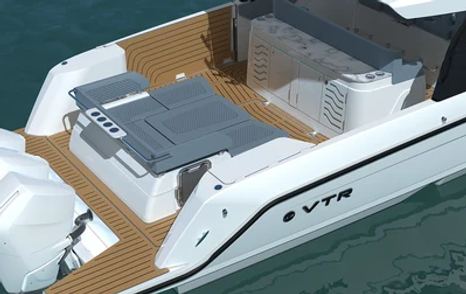 Rendering of Cruisers Yachts 45 VTR boat aft 