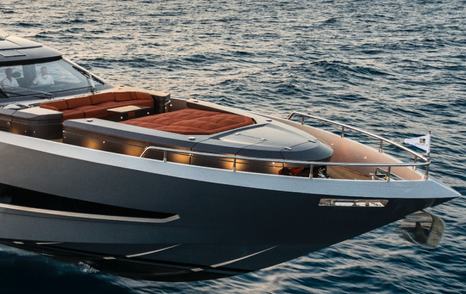 AB Yachts AB 80 motor yacht foredeck with lounge and sun pads