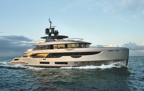 Benetti Oasis 40M model underway at speed 