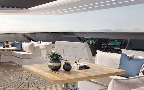 catamaran flybridge helm