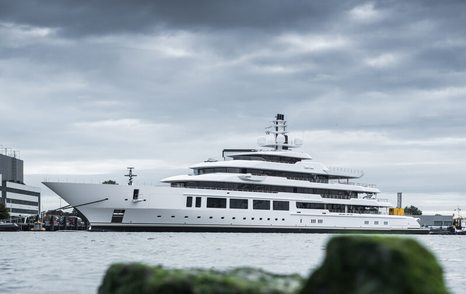 Oceanco superyacht INFINITY at her launch in October