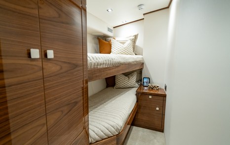 Viking 82's bunk-bed bedroom 