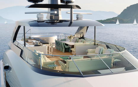 Rendering showing sundeck of Project Jade