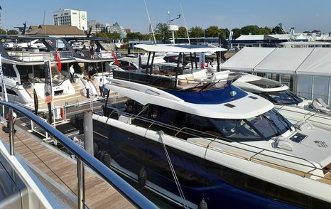 Yachts berthed in Mayflower Park 