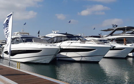 Princess yachts for sale berthed in Mayflower Park