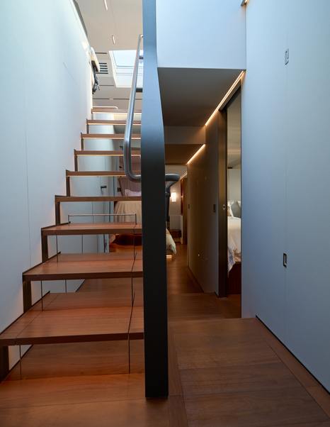 CL Yachts CLB65 SUV Motor Yacht interior staircase 