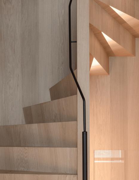 Rendering of Superyacht Sea Rover spiral staircase 