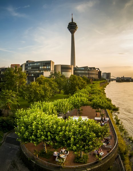 Dusseldorf at dusk