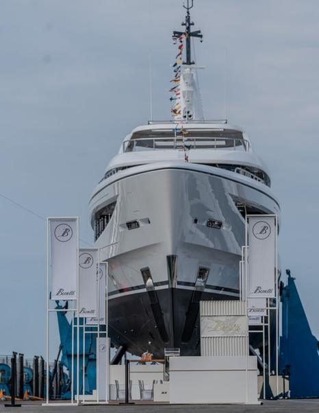 Benetti B.Now 50M yacht Inari at shipyard front view 