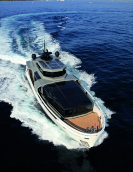 An aerial view of the A100 yacht from Arcadia Yachts.