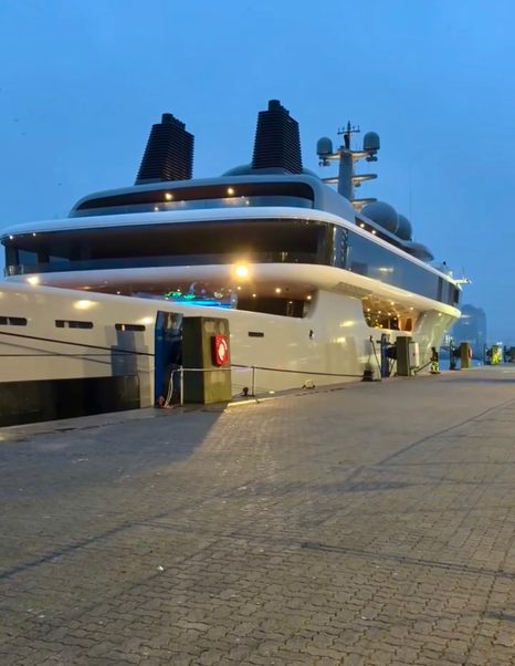 Superyacht Nausicaä docked 