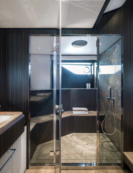 Ferretti-940-Review-owner-cabin-ensuite-shower
