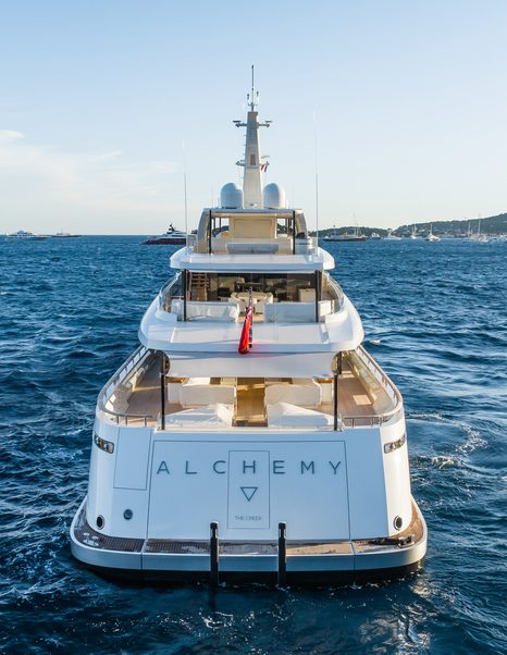 Superyacht Lasata stern 