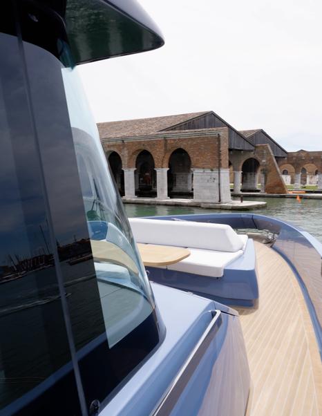 Sidedecks leading to Foredeck sunpad area on the Manda S07 Berlinetta