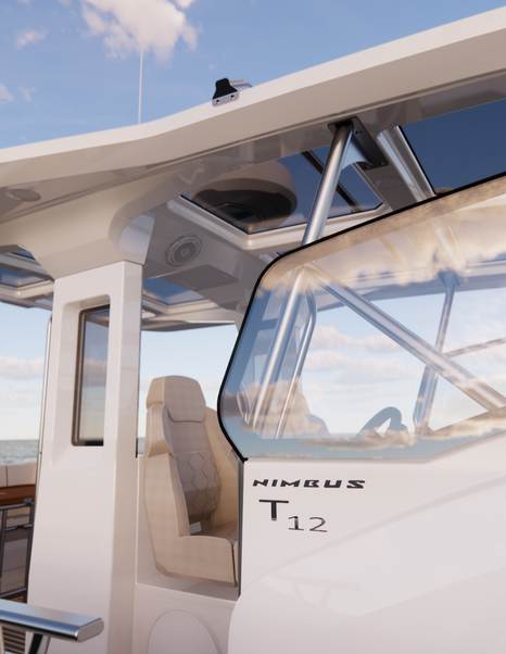 Rendering of Nimbus Tender 12 boat starboard side 