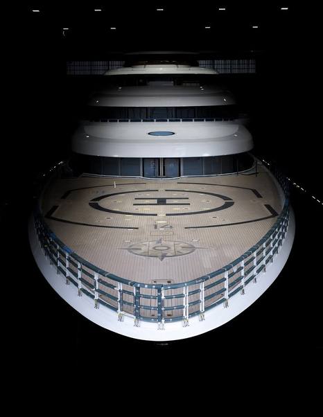  Boardwalk bow inside Lürssen shed in Germany