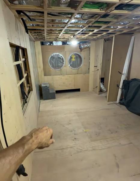 Superyacht Project Obsidian Blade owner's cabin under construction 