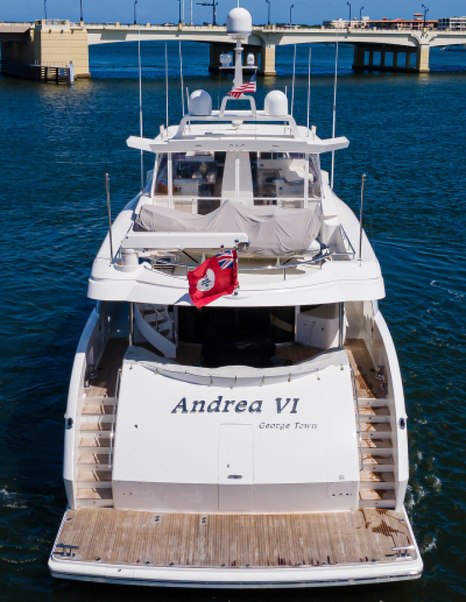 Motor Yacht Andrea VI's aft 