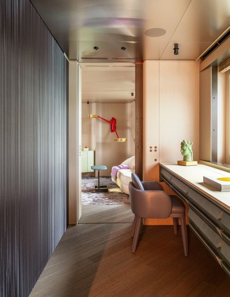Explorer Yacht RJ master cabin office and hallway