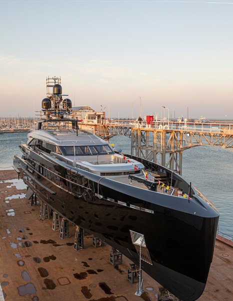 Olokun propped up outside of its Tankoa shipyard