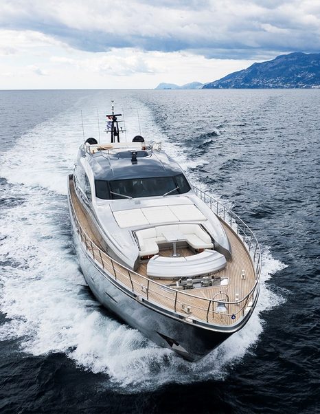 Pershing 108 superyacht Grace  under way