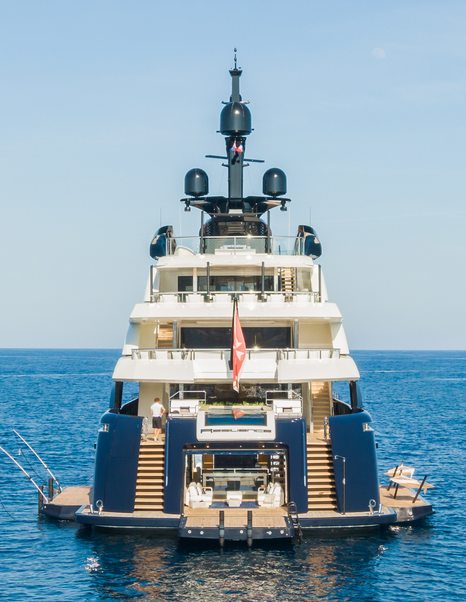 Superyacht Resilience aft decks