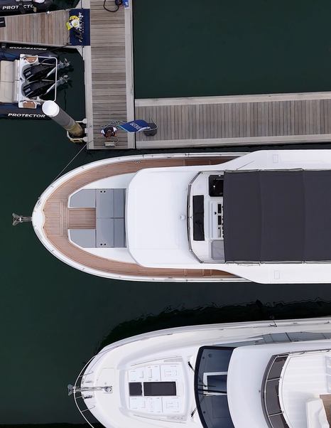 Beneteau-Swift-Trawler-54-Review-overhead-marina-berthed