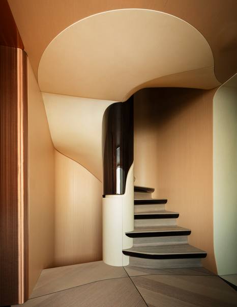 Rossinavi Superyacht Heed interior staircase