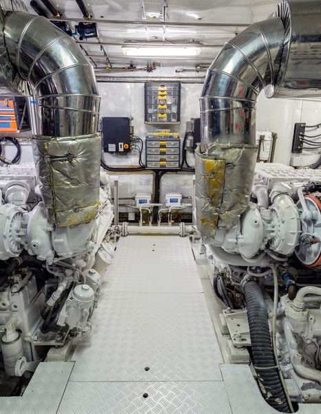 Yacht engine room  