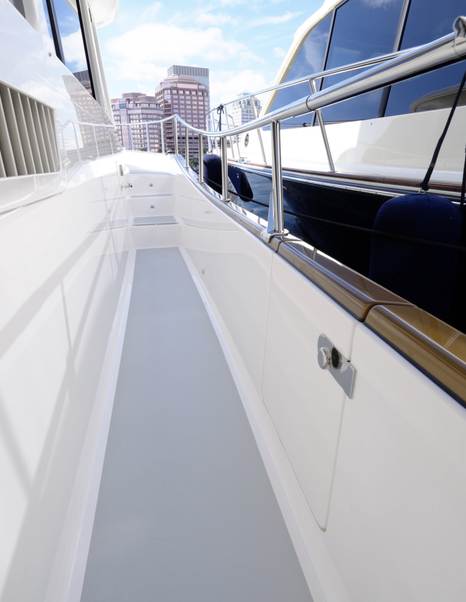 Grand-Banks-GB62-Flybridge-Review-side-deck-gate