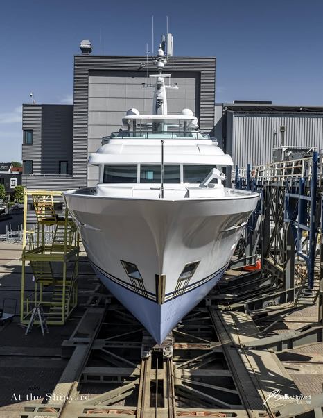 Bow shot of Superyacht Belle de Jour post-refit