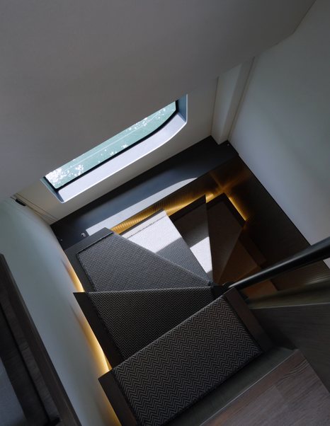 Pearl-63-Review-owner-cabin-stairway