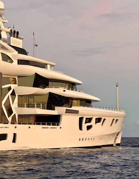 Superyacht Artefact at anchor in St Barts for NYE